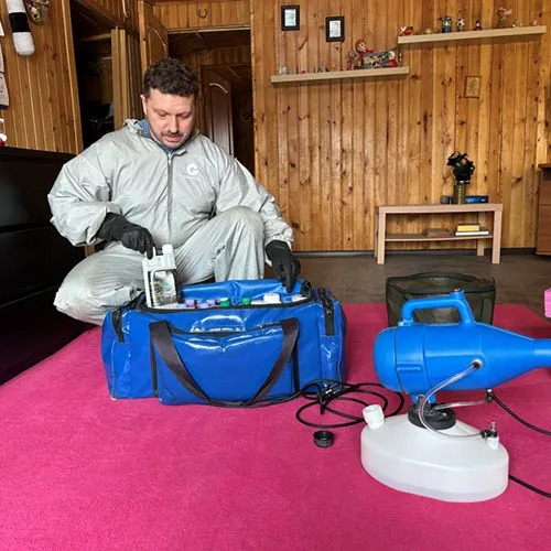 ФОТО Полное удаление ртути в помещениях в Туголесском Боре